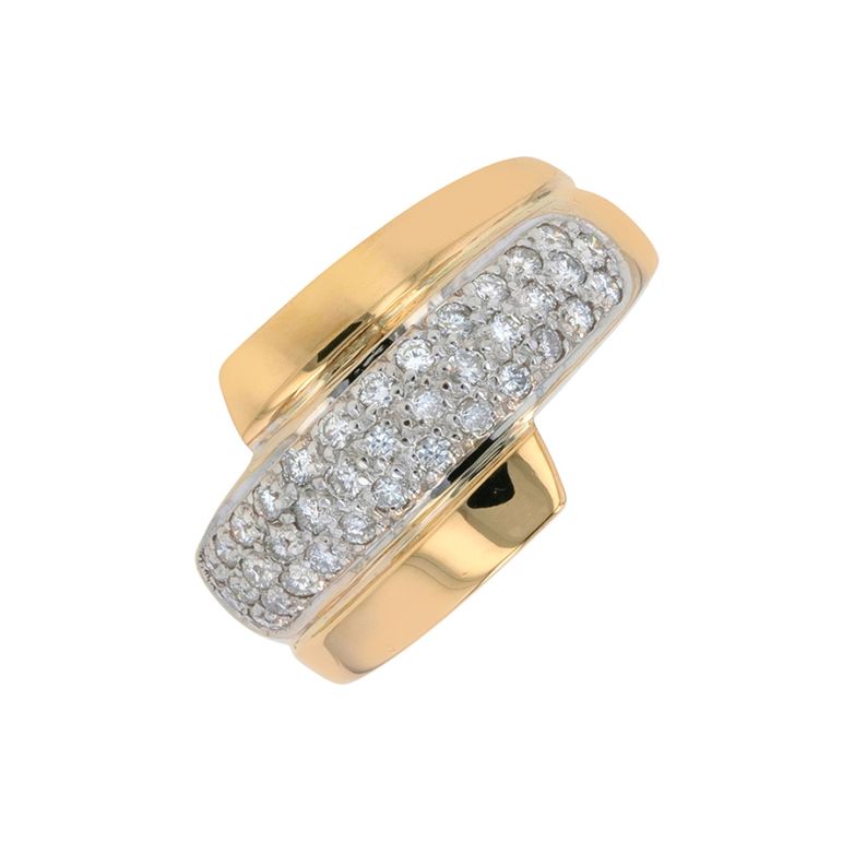 Bague diamants 0.55 carat 2 ors 10.63g Comme neuf -  reconditionné disponible sur Gemme Les Bijoux